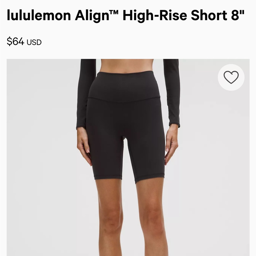 Lululemon align short sz 10